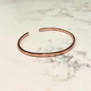 Gorjana Rose Gold Hammered Adjustable Bracelet